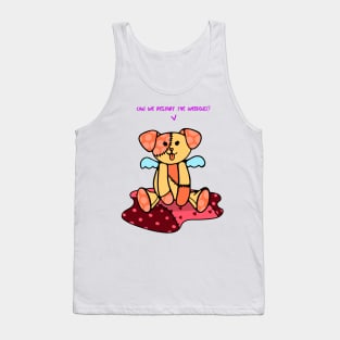 Cute Animal Cartoon Drawing Tank Top